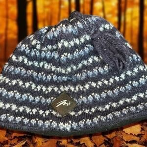 Merkley Headgear Mens Beanie Hat Cap Tassel Lined Ski Snowboard OS 100% Wool